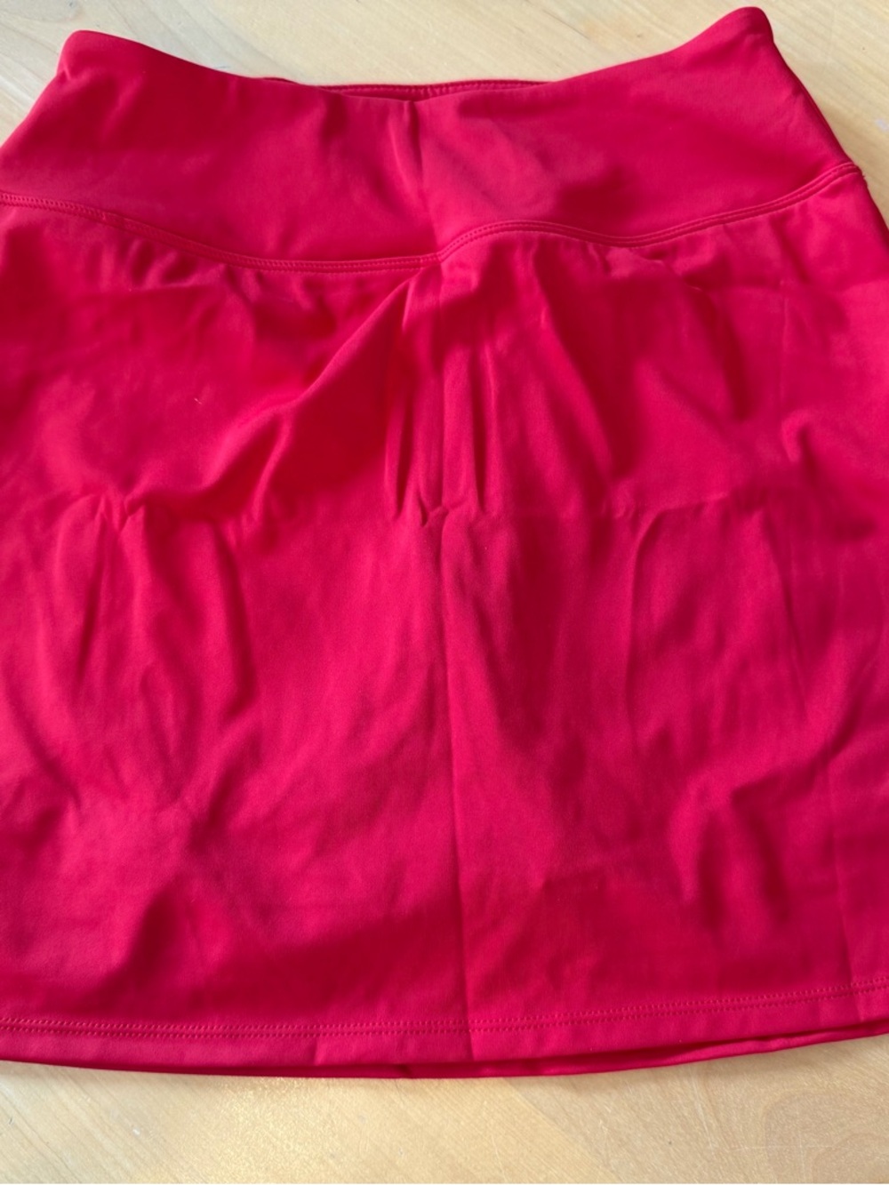 SANTINY High-Waisted A-Line Skort in  Red XS NWT! Athletic shorts skirt - Picture 11 of 11